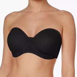 Vanity Fair Black Beauty Back Full Figure Strapless Underwire Convertible Bra